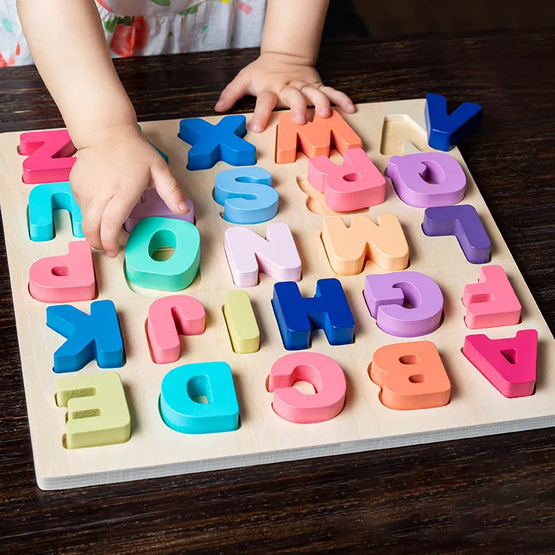 Brinquedos Montessori Quebra-cabeça de Madeira para Bebê