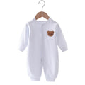 2024 Autumn Baby Romper Solid Color Bear Jumpsuit Cotton Spring Newborn One-Pieces Clothing for Boys Girls Infant Onesie 0-18M