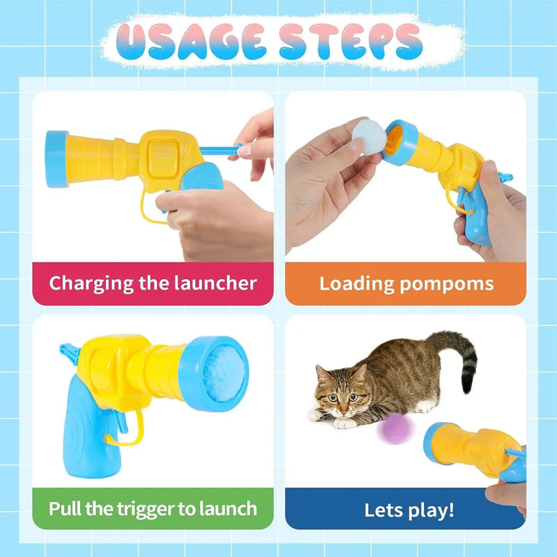 Lançador de Pompom para Gatos